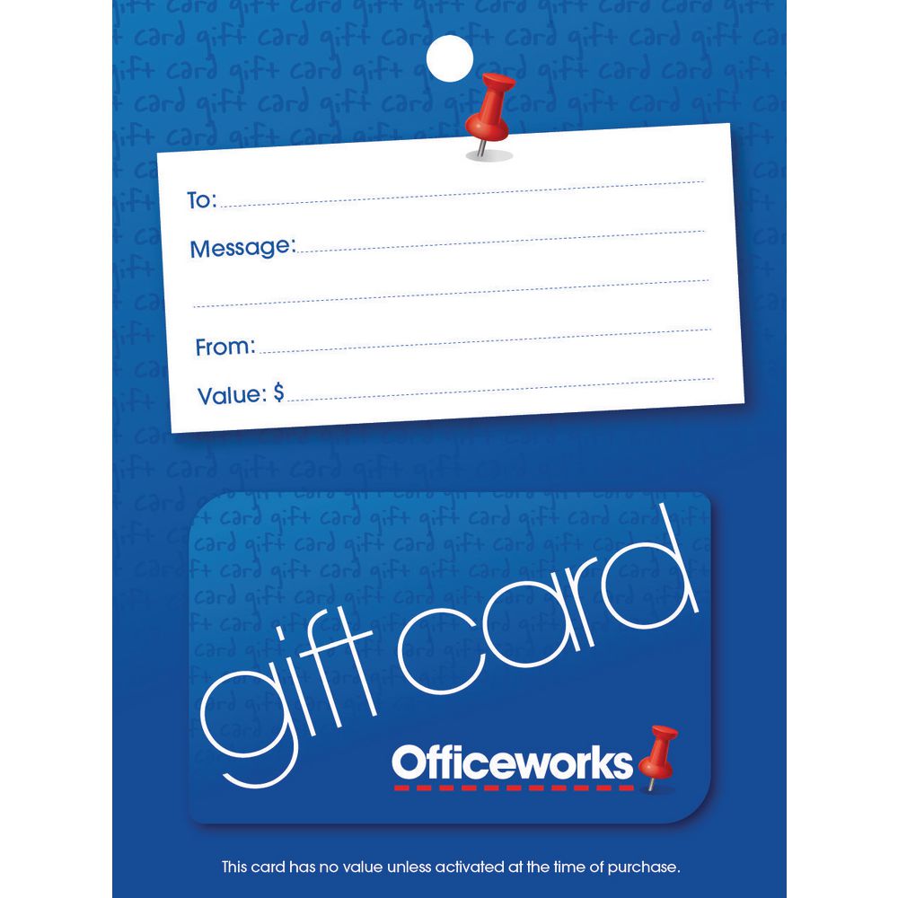 Officeworks Gift Card Blue Pin 20 Officeworks